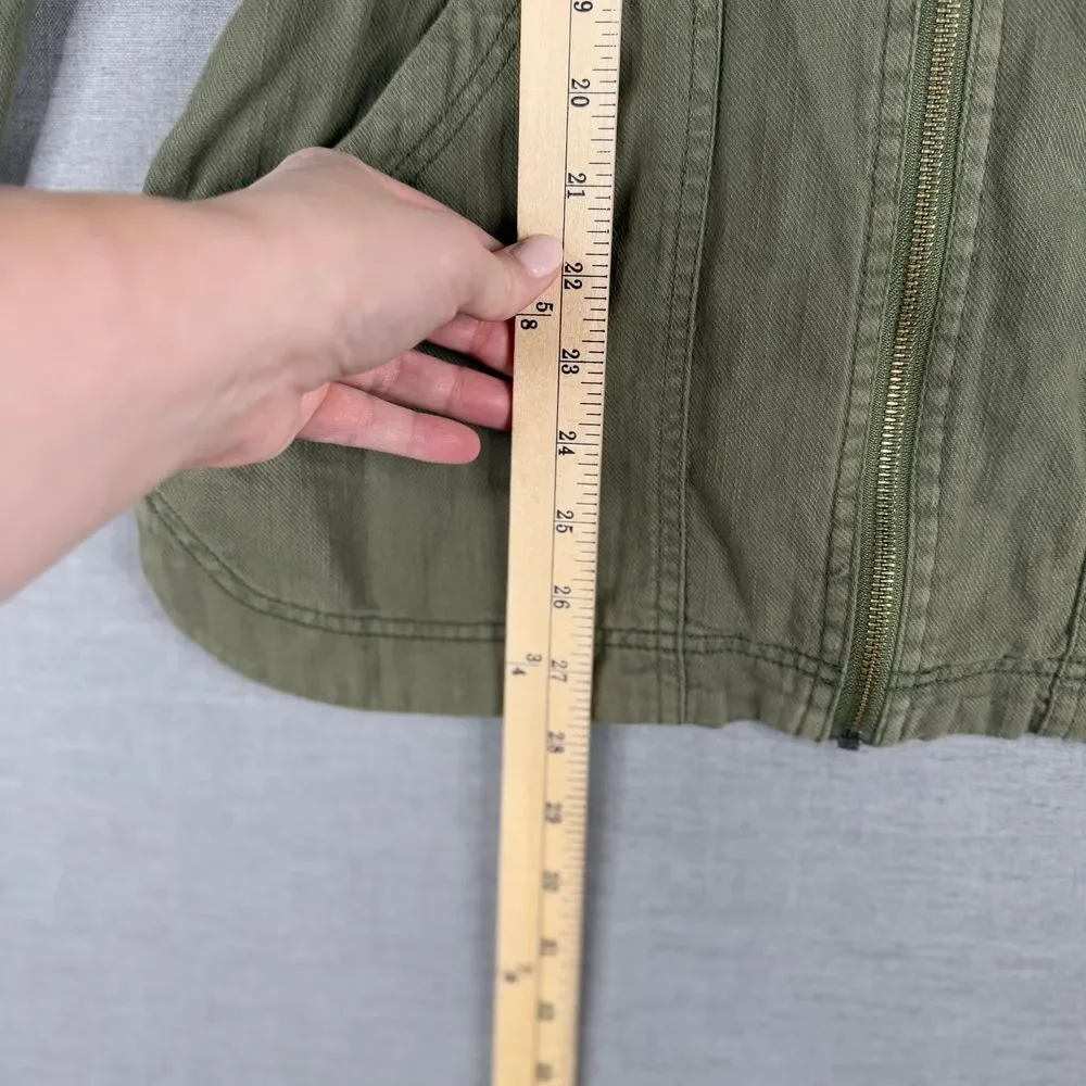 Knox Rose Womens Utility Jacket‎ Size Small Green Cargo Military Outerwear
